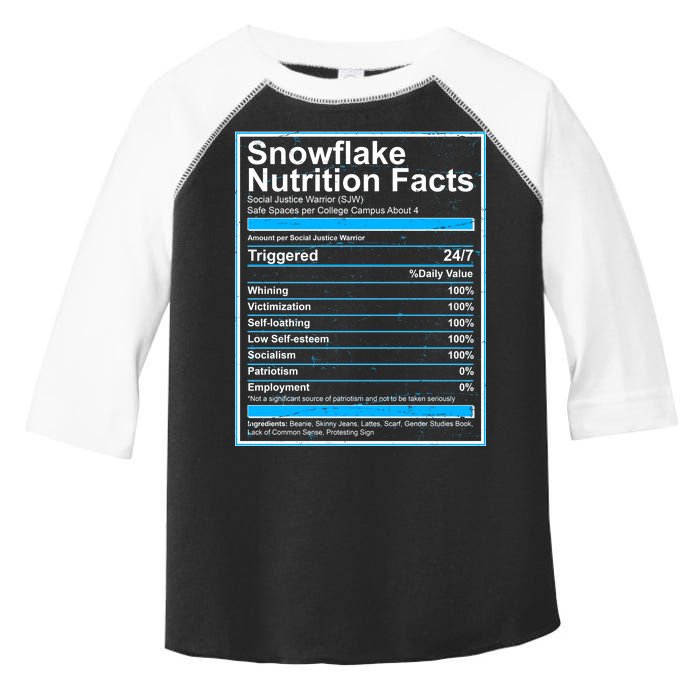 Snowflake Nutrition Facts Toddler Fine Jersey T-Shirt