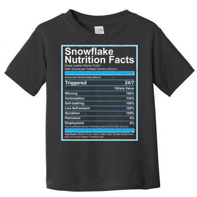 Snowflake Nutrition Facts Toddler T-Shirt