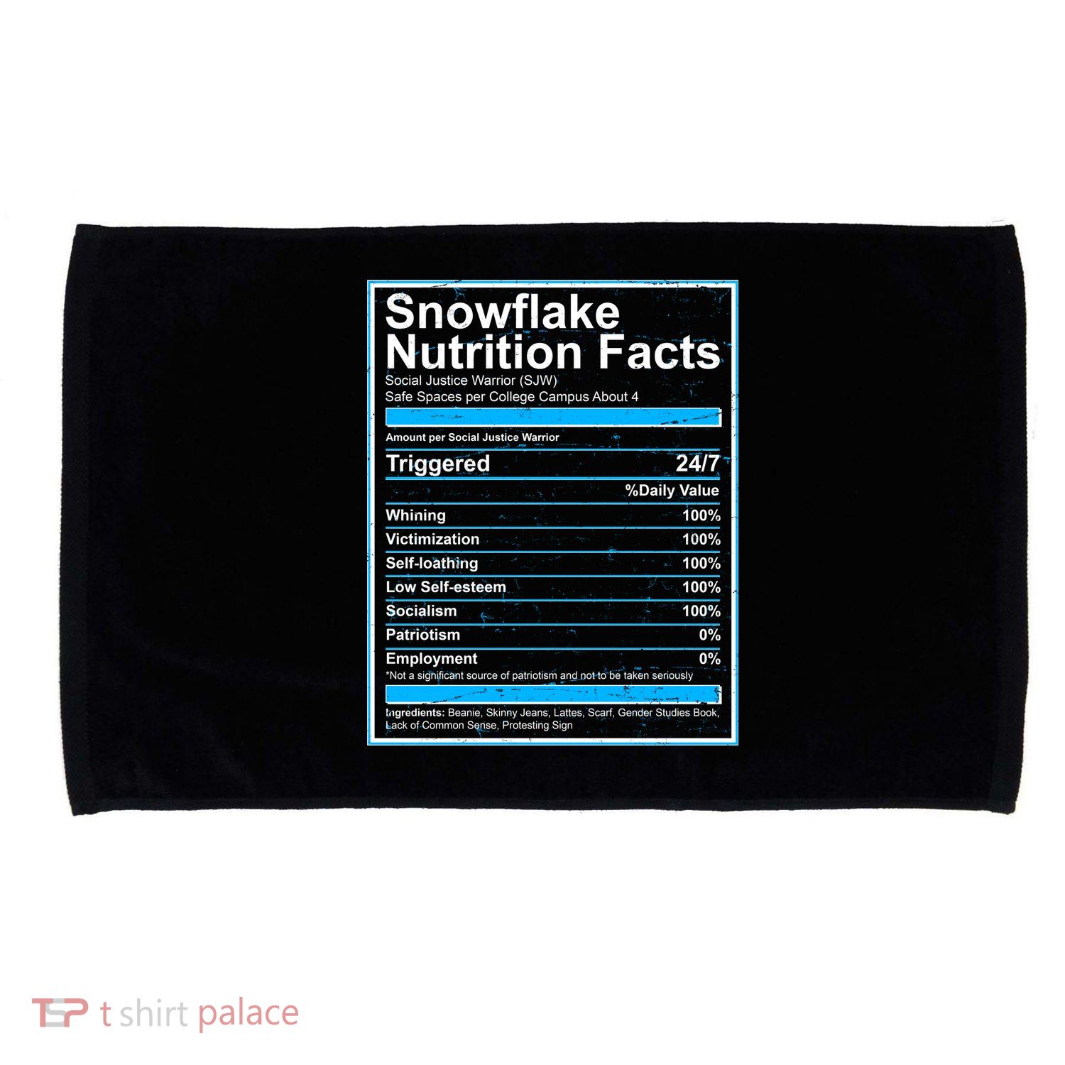 Snowflake Nutrition Facts Microfiber Hand Towel