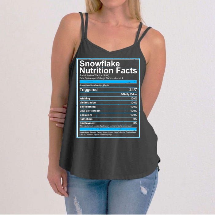 Snowflake Nutrition Facts Women's Strappy Tank