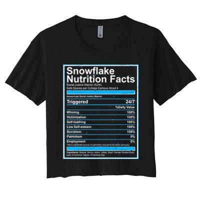 Snowflake Nutrition Facts Crop Top