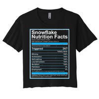 Snowflake Nutrition Facts Women's Crop Top Tee