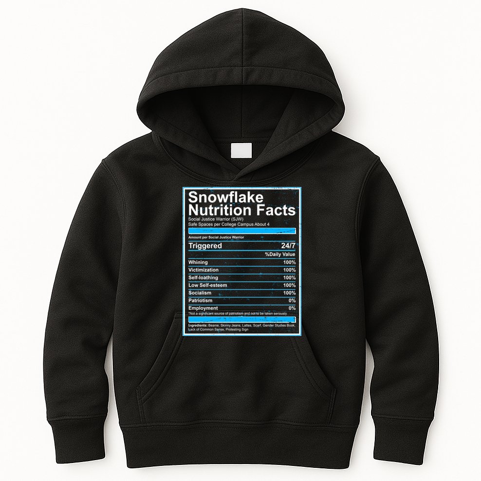Snowflake Nutrition Facts Kids Hoodie