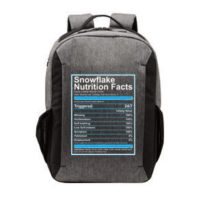 Snowflake Nutrition Facts Vector Backpack