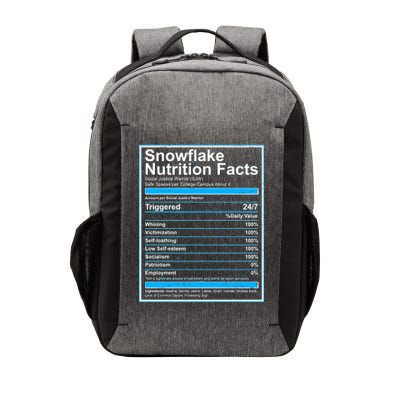 Snowflake Nutrition Facts Vector Backpack