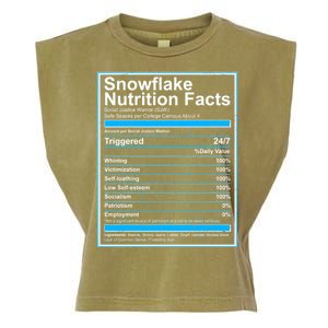 Snowflake Nutrition Facts Garment-Dyed Women's Muscle Tee