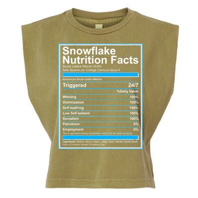 Snowflake Nutrition Facts Garment-Dyed Women's Muscle Tee