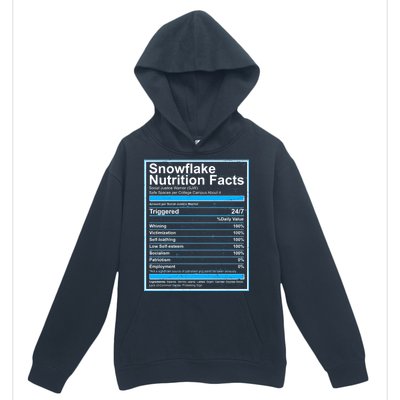 Snowflake Nutrition Facts Urban Pullover Hoodie