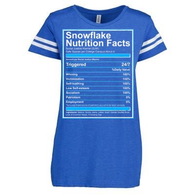 Snowflake Nutrition Facts Enza Ladies Jersey Football T-Shirt