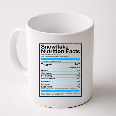 Snowflake Nutrition Facts Coffee Mug