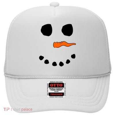 Snowman Big Face High Crown Mesh Back Trucker Hat