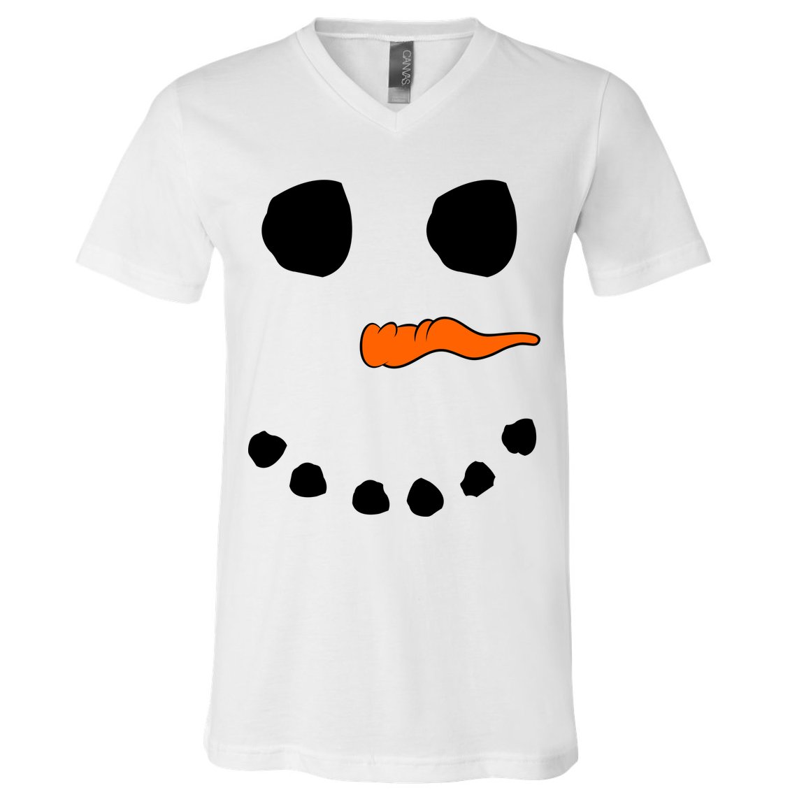 Snowman Big Face V-Neck T-Shirt