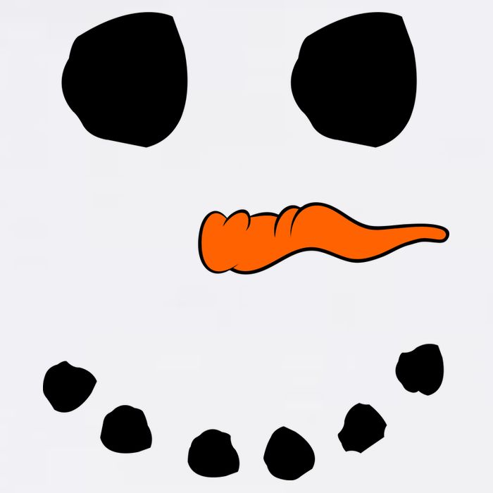 Snowman Big Face Button