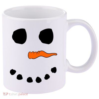 Snowman Big Face 11oz C Handle Ceramic Mug