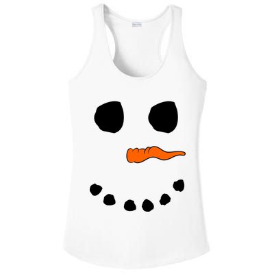 Snowman Big Face Ladies PosiCharge Competitor Racerback Tank
