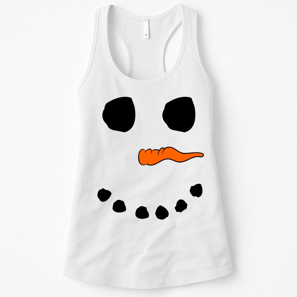 Snowman Big Face Womens Tank Top