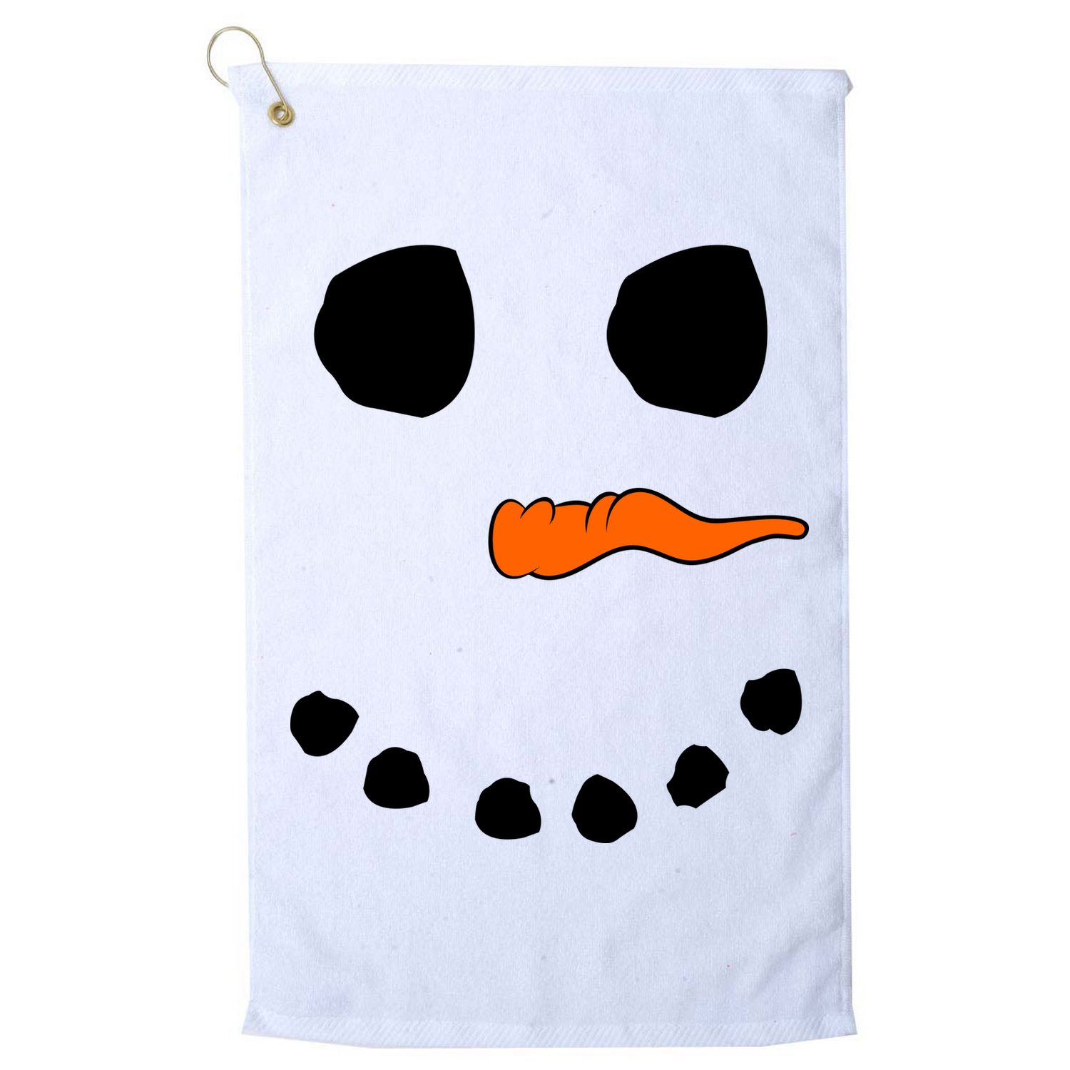 Snowman Big Face Golf Towel
