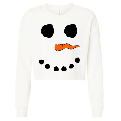 Snowman Big Face Cropped Pullover Crew