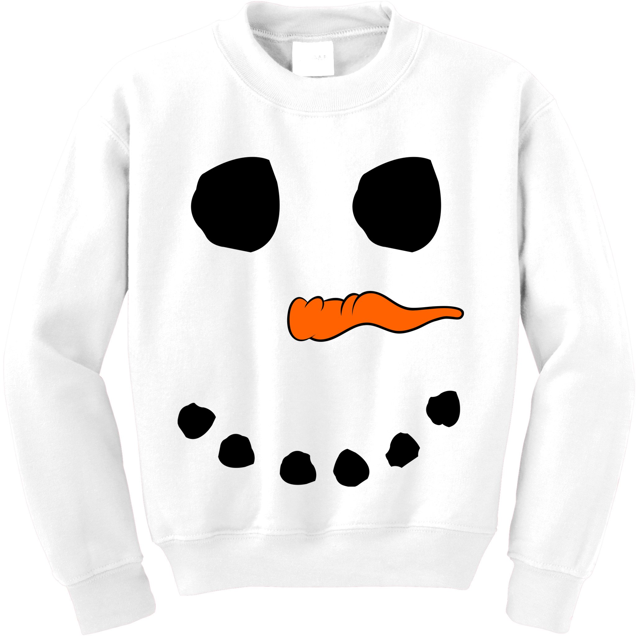 Snowman Big Face Kids Sweatshirt
