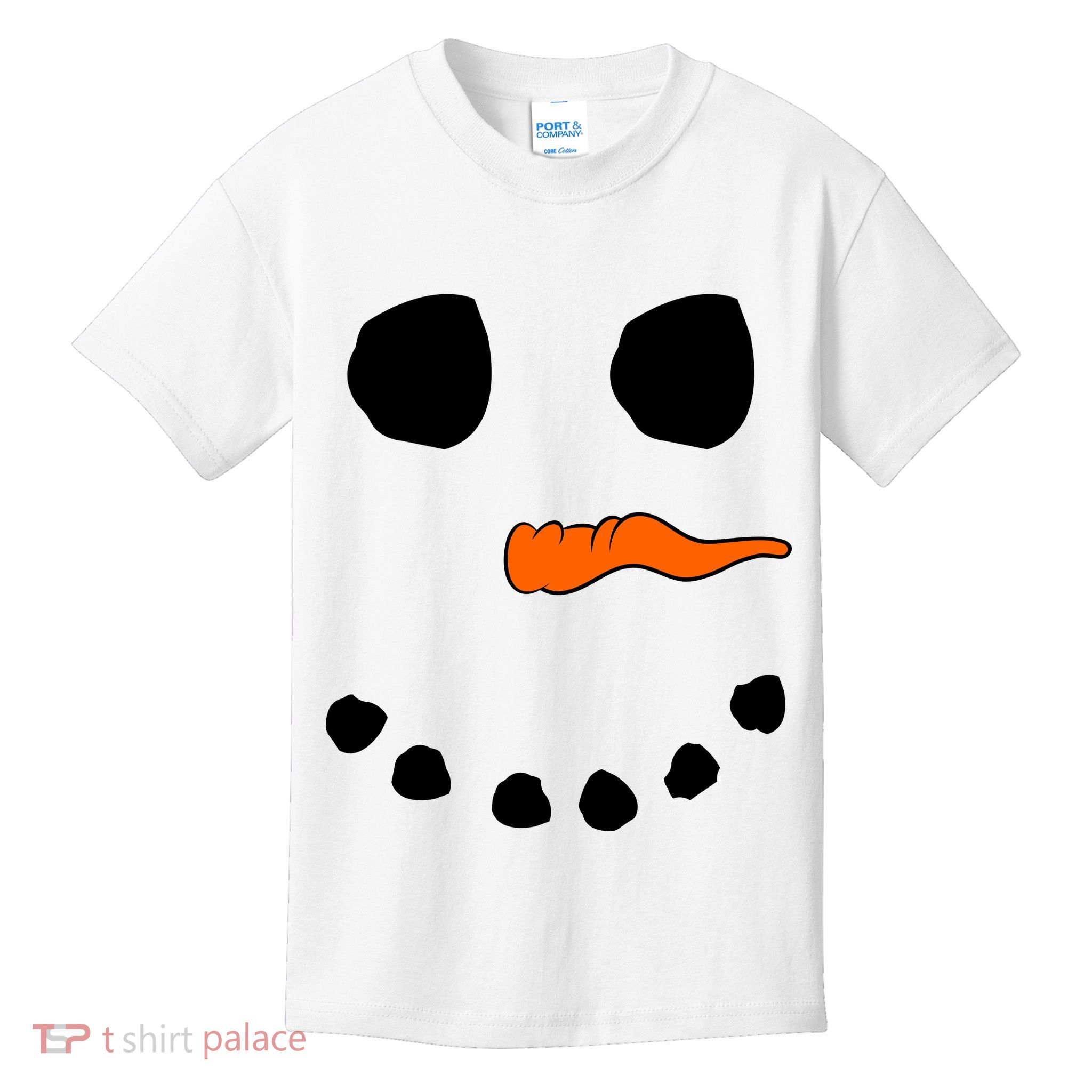 Snowman Big Face Kids T-Shirt