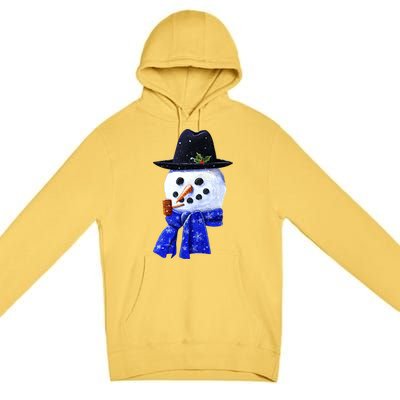 Snowman Smile Premium Pullover Hoodie