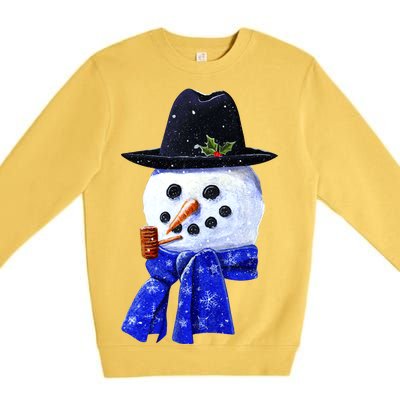 Snowman Smile Premium Crewneck Sweatshirt