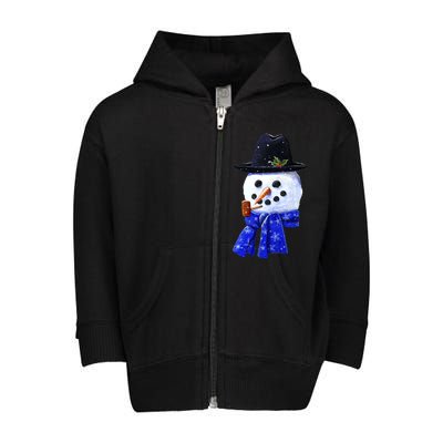 Snowman Smile Toddler Zip Fleece Hoodie