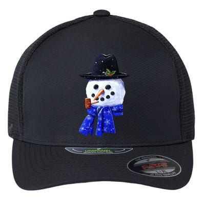 Snowman Smile Flexfit Unipanel Trucker Cap