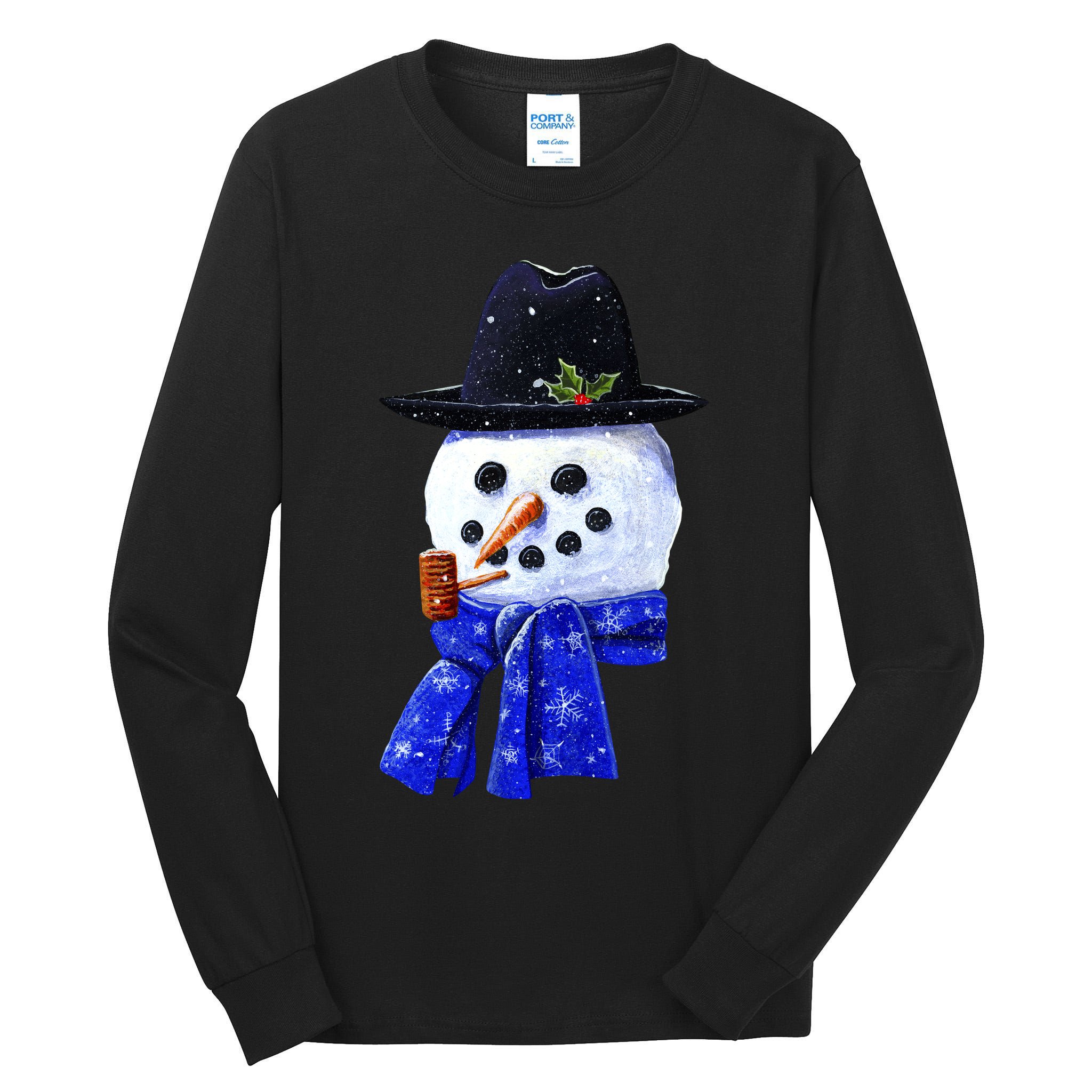 Snowman Smile Tall Long Sleeve T-Shirt