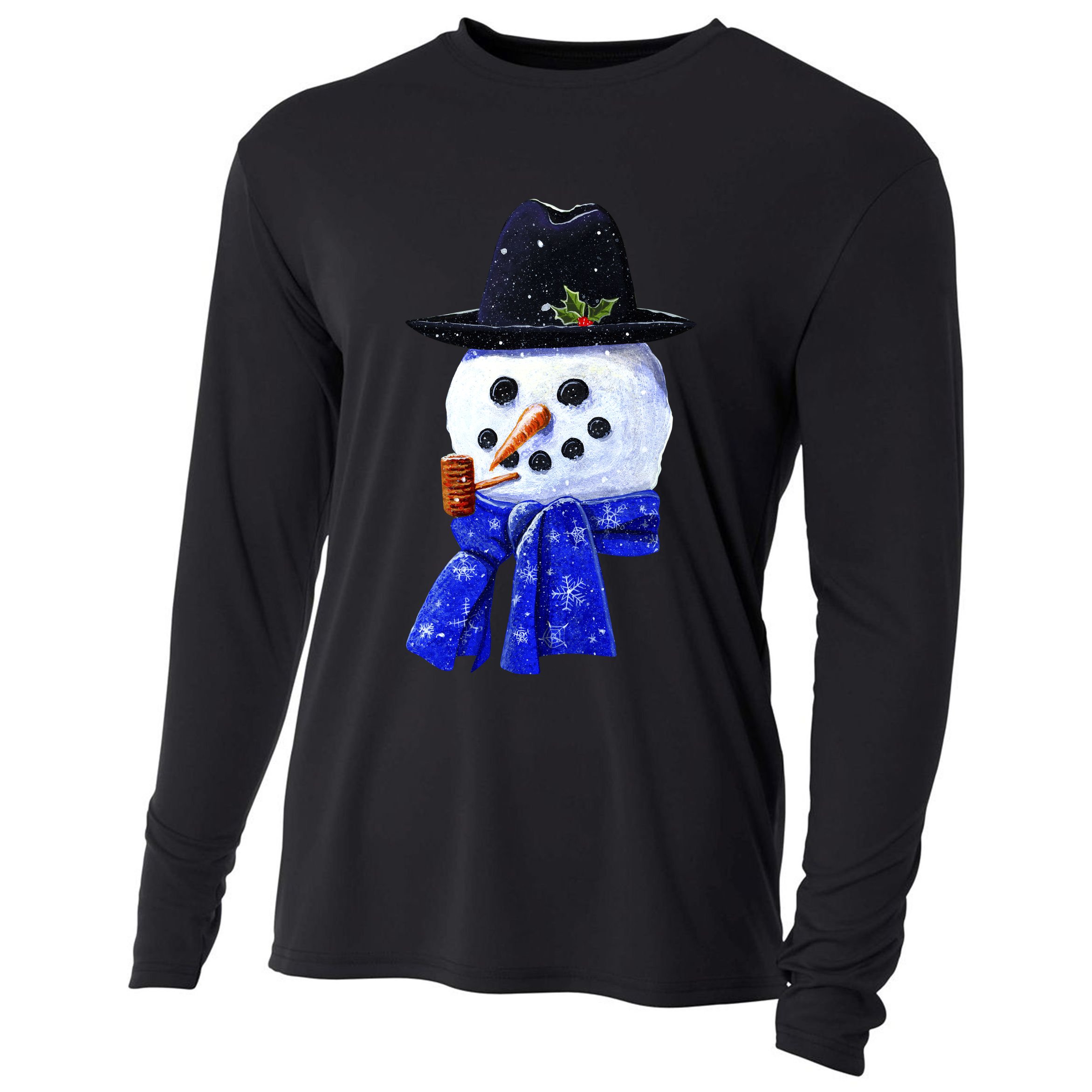 Snowman Smile Cooling Performance Long Sleeve Crew