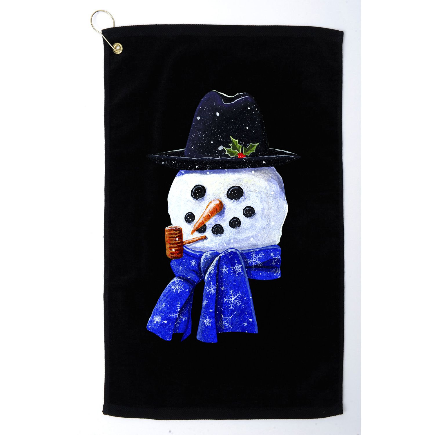 Snowman Smile Golf Towel