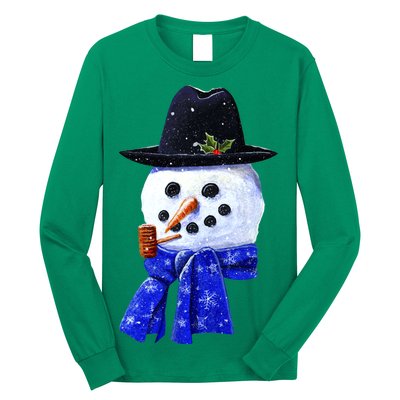 Snowman Smile Long Sleeve Shirt