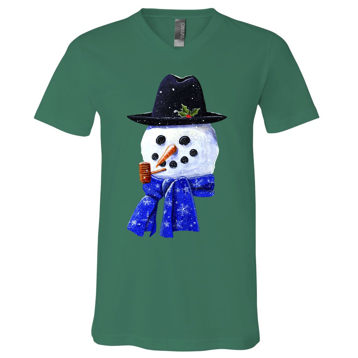 Snowman Smile V-Neck T-Shirt
