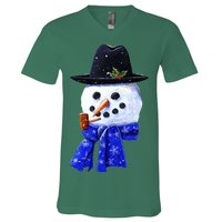 Snowman Smile V-Neck T-Shirt