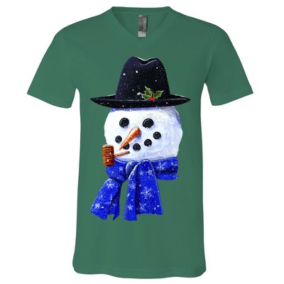 Snowman Smile V-Neck T-Shirt