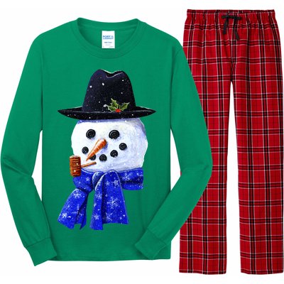 Snowman Smile Long Sleeve Pajama Set