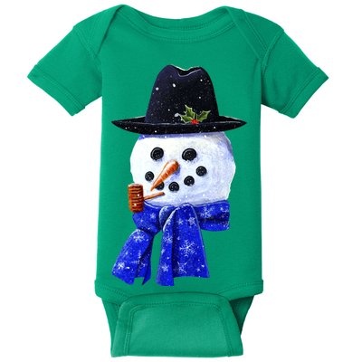 Snowman Smile Baby Bodysuit