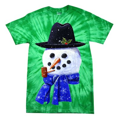 Snowman Smile Tie-Dye T-Shirt