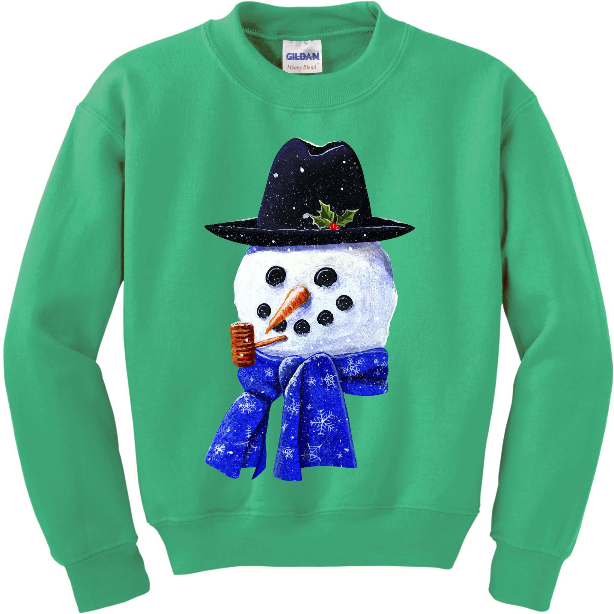 Snowman Smile Kids Sweatshirt