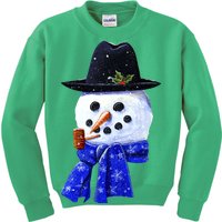 Snowman Smile Kids Sweatshirt