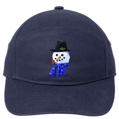 Snowman Smile 7-Panel Snapback Hat