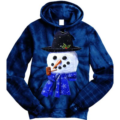 Snowman Smile Tie Dye Hoodie