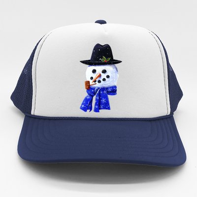 Snowman Smile Trucker Hat