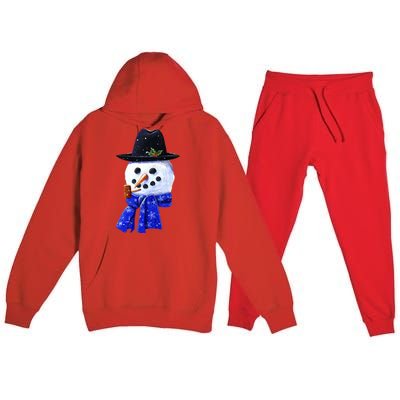 Snowman Smile Premium Hooded Sweatsuit Set