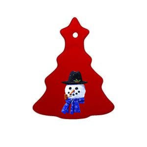 Snowman Smile Ceramic Tree Ornament