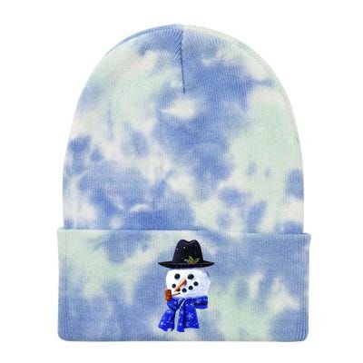 Snowman Smile Tie Dye 12in Knit Beanie