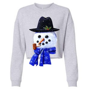 Snowman Smile Cropped Pullover Crew