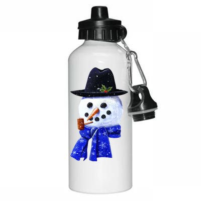 Snowman Smile Aluminum Water Bottle 