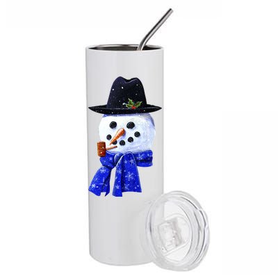 Snowman Smile Stainless Steel Tumbler