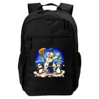 Snowman With Penguins Having Fun Backpack